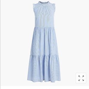 JCrew Tiered midi ruffle dress (worn once)